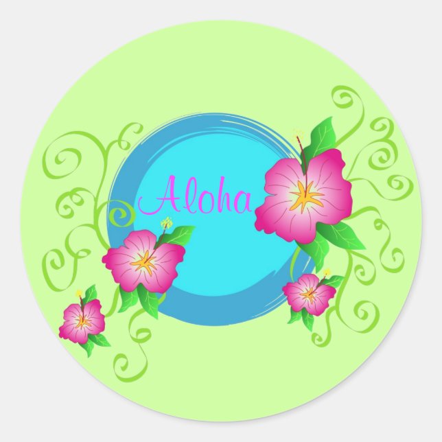 Pink hibiscus - Sticker (Front)