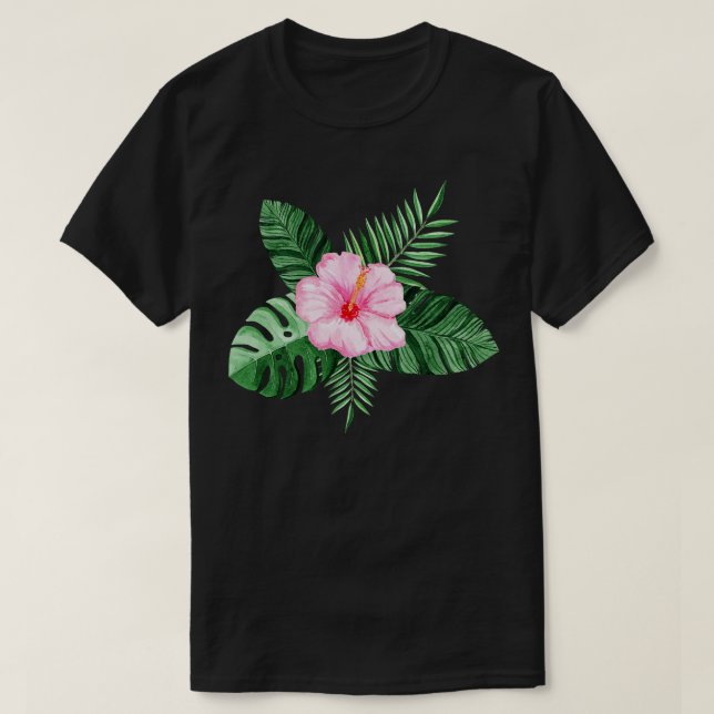 Pink Hibiscus T-Shirt (Design Front)