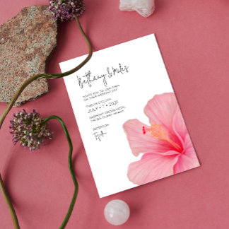 Pink Hibiscus • Tropical Bloom • Destination Invitation