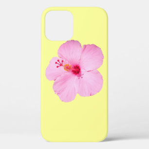 Pink Hibiscus Tropical Flower iPhone 12 Case