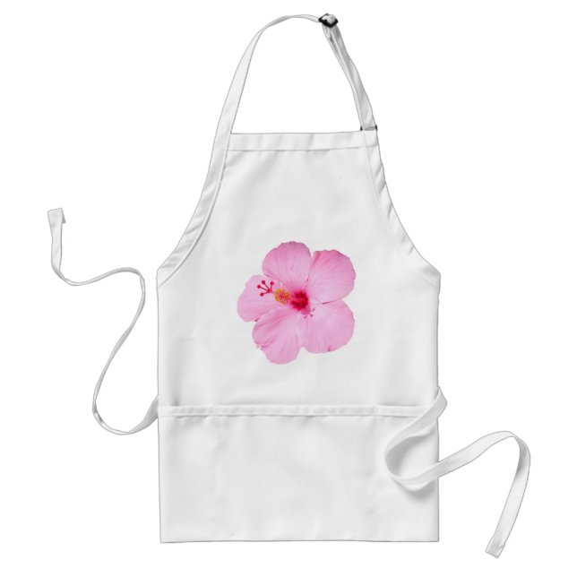 Pink Hibiscus Tropical Flower Standard Apron (Front)