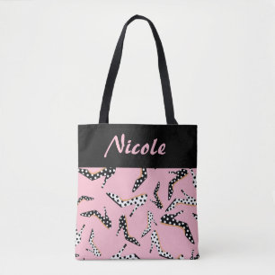 Pink High Heel Charm Tote Bag