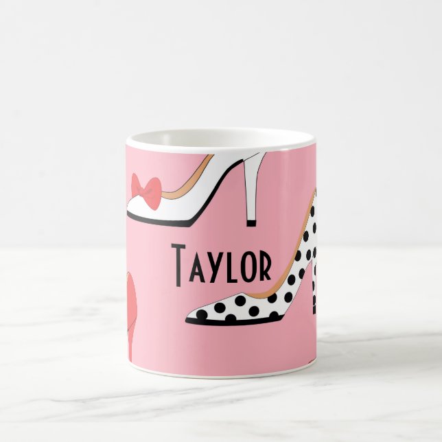 Pink High Heel Fashion Statement Coffee Mug (Center)