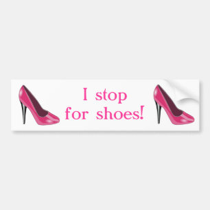 Pink High Heel Shoe Bumper Sticker