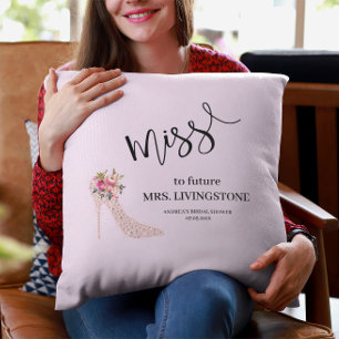 Pink High Heels Bridal Shower Cushion