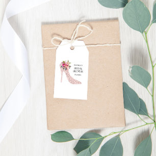 Pink High Heels Bridal Shower  Gift Tags