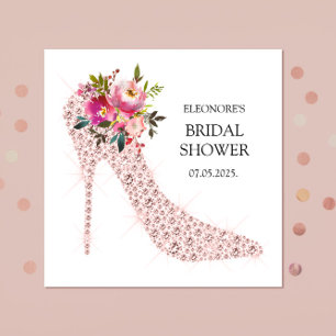 Pink High Heels Bridal Shower Napkin