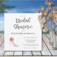 Pink High Heels Square Bridal Shower Invitation