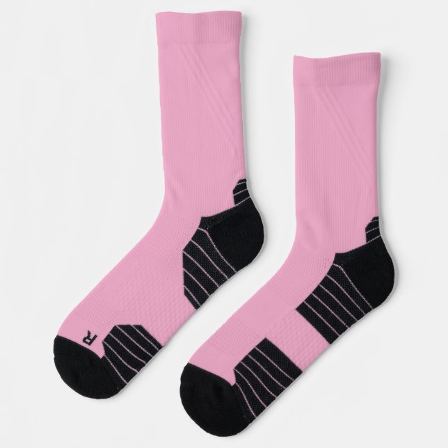 Pink High-Performance Athletic Crew Socks  (Left)