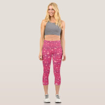 Pink high waisted capris