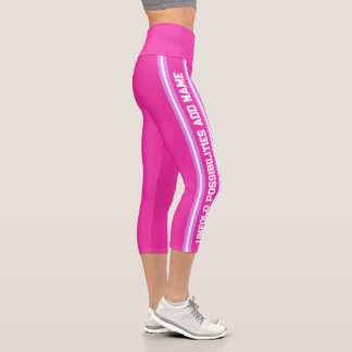 Pink High Waisted Yoga Capris, XS (0-2) Capri Leggings