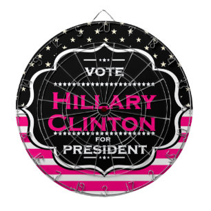 pink hillary clinton dartboard