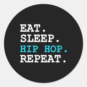 Pink Hip Hop Dance Dancing For Women Mens Kids Gir Classic Round Sticker