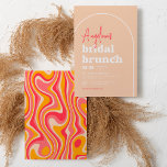 Pink Hippie Boho Modern Arch Brunch Bridal Shower Invitation<br><div class="desc">A trendy, modern take on a retro theme! These bridal shower invitations have bright colours, simple shapes, and groovy type. The front of these cards features a soft beige colour. There is a white arch border framing the text. The event details are aligned to the bottom left-hand side with the...</div>