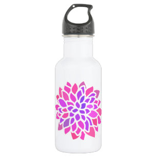 Pink Hippie Flower Retro Modern 532 Ml Water Bottle