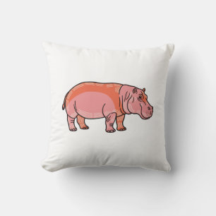 Pink Hippo Cushion