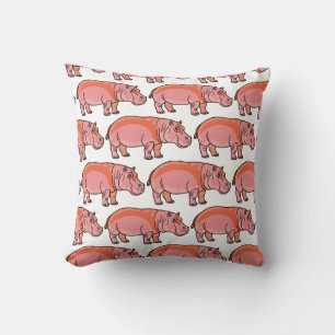 Pink Hippo Cushion