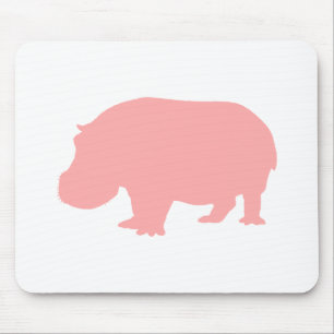 Pink Hippopotamus Mouse Mat