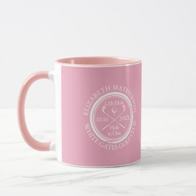 Pink Hole in One Classic Golf Mug (Left)
