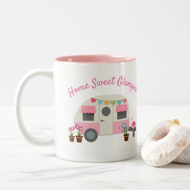 Pink Home Sweet Glamper Mug (With Donut)