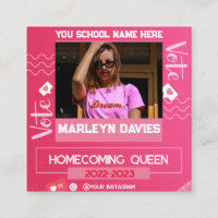 Pink Homecoming Queen Campaign Flyer