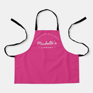 Pink Homemade with Love Custom Kitchen Apron