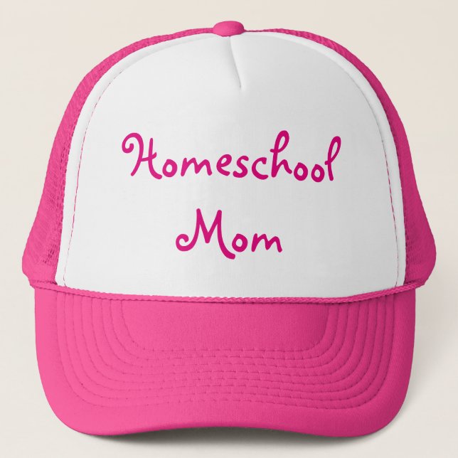 Pink Homeschool Mum Trucker Hat (Front)