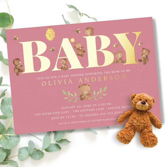 Pink Honey Bear Baby Shower (Creator Uploaded)
