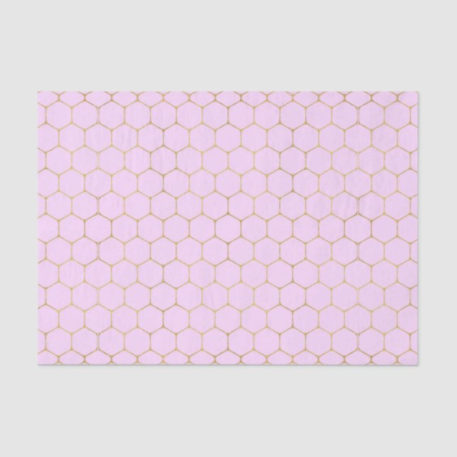 Pink Honeycomb (Design 42 Pink Series) Tissue Paper (Front)