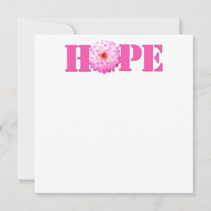 Pink HOPE Dahlia Photo 5x7 Save the Date Card