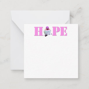 Pink HOPE Hummingbird Photo Flat Note Cards