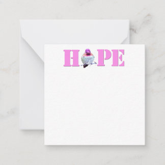 Pink HOPE Hummingbird Photo Flat Note Cards