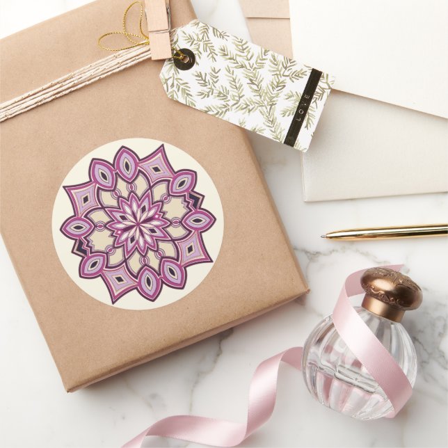 Pink Horizon Classic Round Sticker (Gifting)