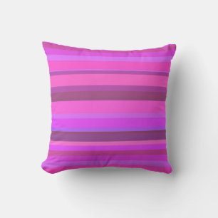 Pink horizontal stripes cushion