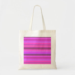Pink horizontal stripes tote bag