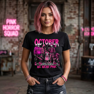 Pink Horror Squad Breast Cancer Awareness  T-Shirt