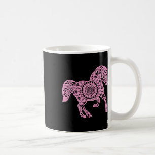 Pink Horse Mandala T Shirt For Horseback Riding Ho Coffee Mug