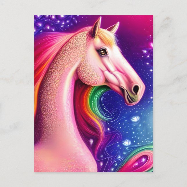 Pink Horse Postcard (Front)