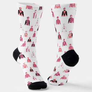 Pink Horse Racing Jockey Silks Socks