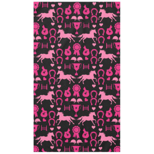 Pink Horseback Riding  Tablecloth