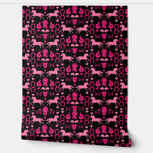 Pink Horseback Riding Wallpaper