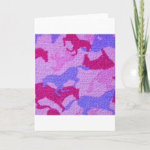 Pink Horses Canvas Card
