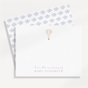 Pink Hot Air Balloon  , from the nursery of,  Invitation