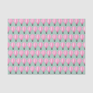 Pink Hot Air Balloon Paris Themed Tissue Paper