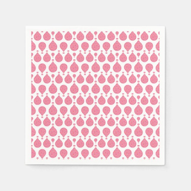 Pink Hot Air Balloons Napkin (Front)