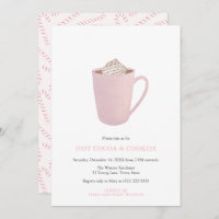 Pink Hot Cocoa and Cookies Christmas Party