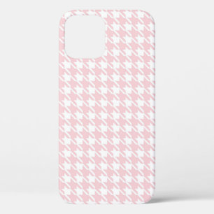 Pink Houndstooth Pattern Modern Pretty iPhone 12 Case
