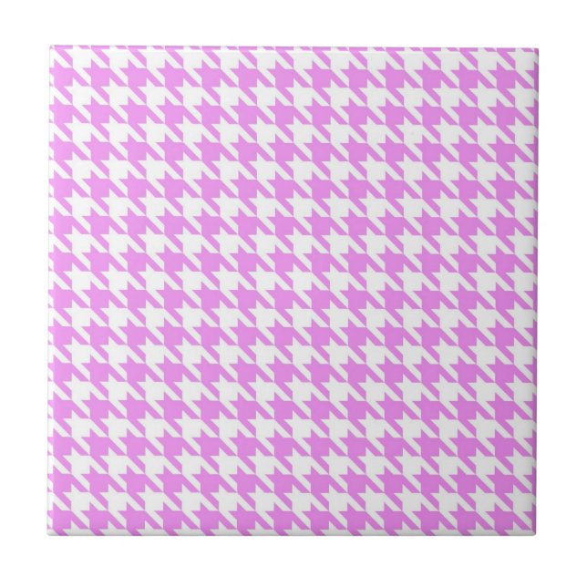 Pink Houndstooth Tile (Front)