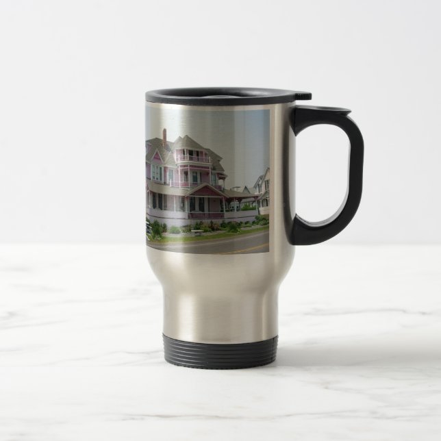 Pink House in Newport Travel Mug (Right)