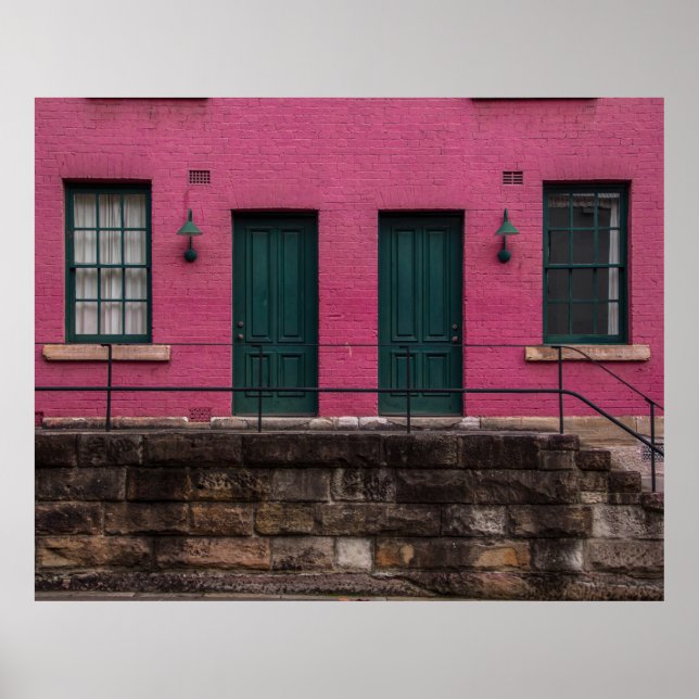 PINK HOUSE WITH TWO DOORS POSTER (Front)